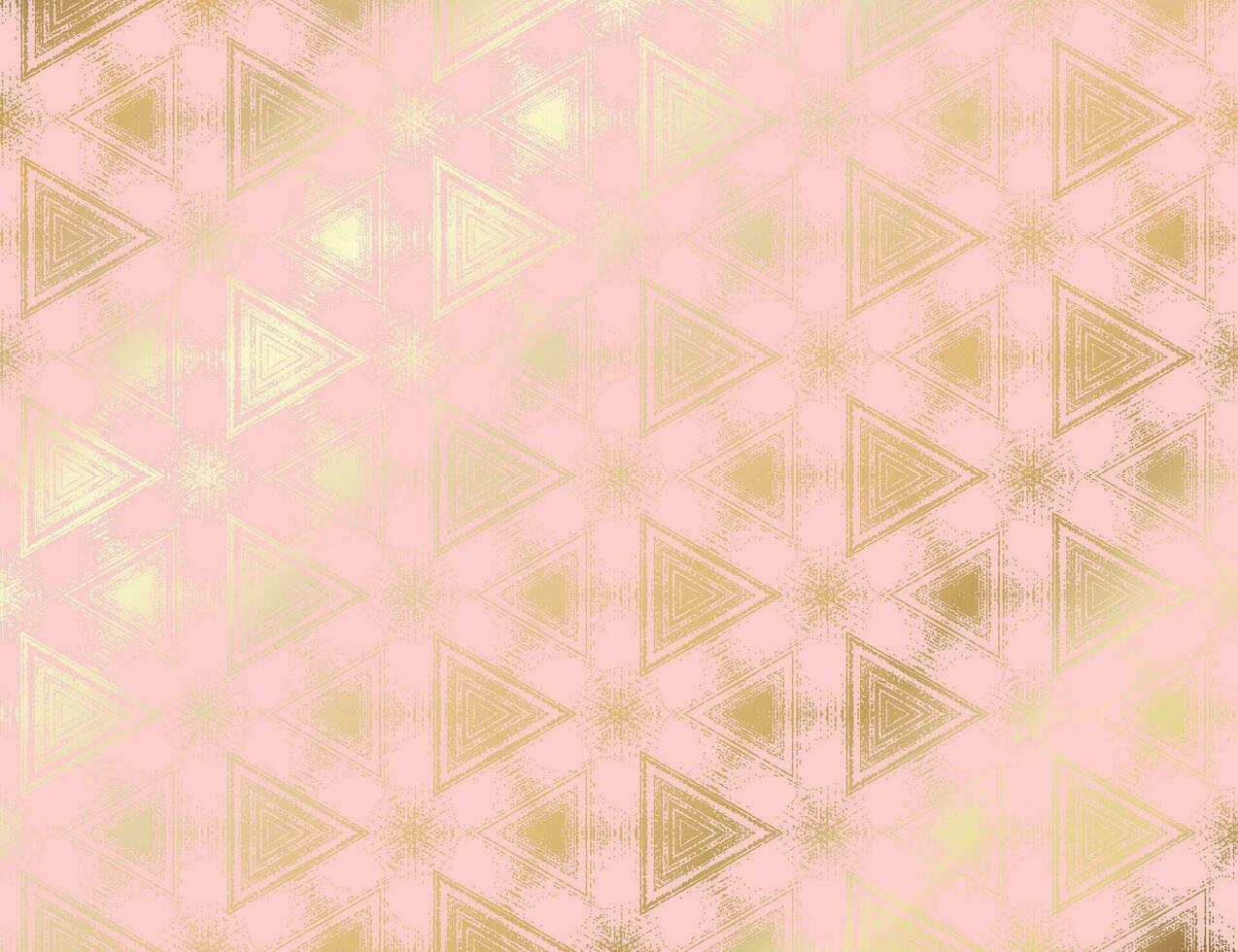 resumen oro y rosado texturizado modelo con caleidoscopio efecto. simétrico geométrico ornamento para digital papel, fondo de pantalla fondo diseño, otro imprimible cubrir vector