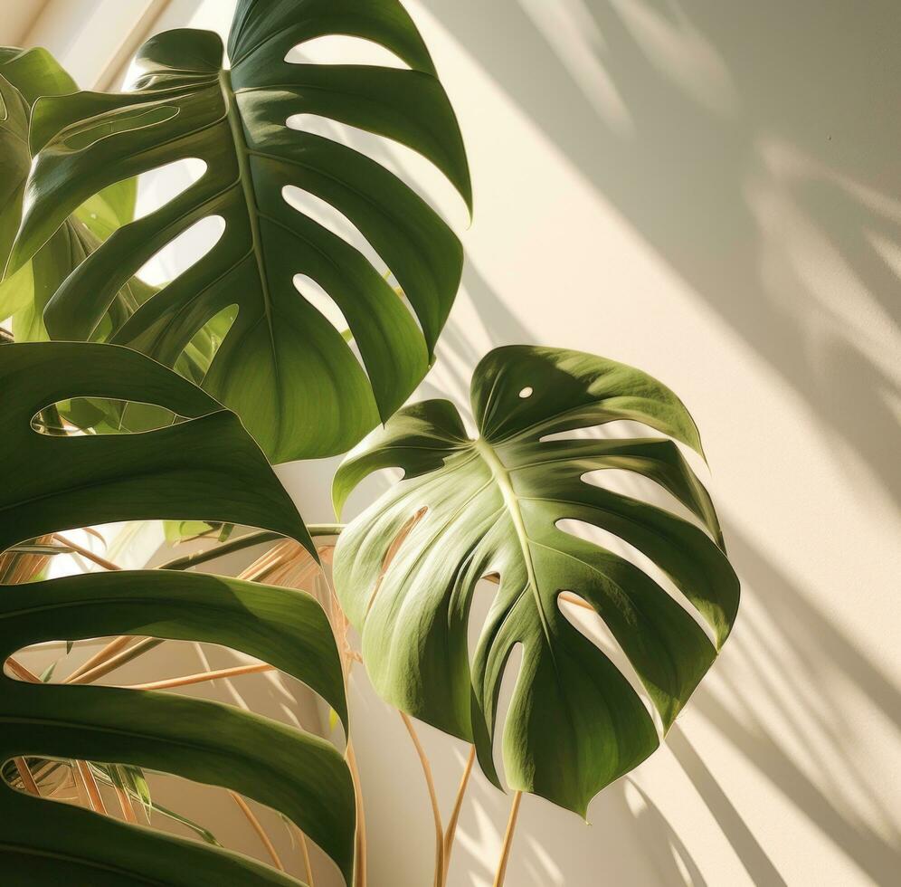 AI generated an indoor monstera plant plant, in the style of infused