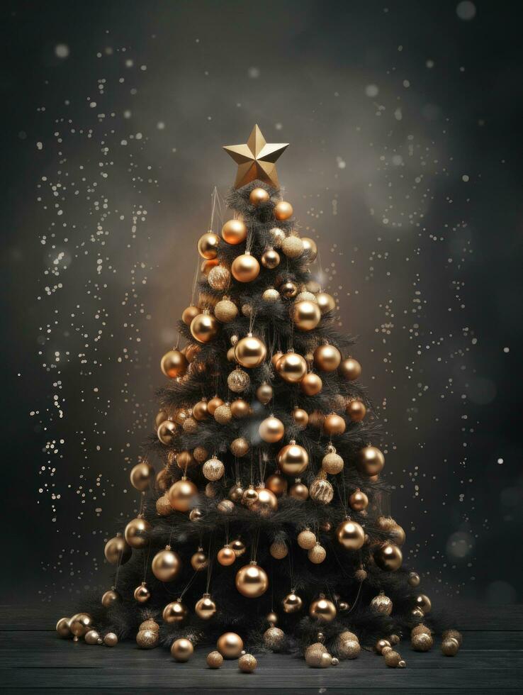 AI generated decorative christmas tree, photo