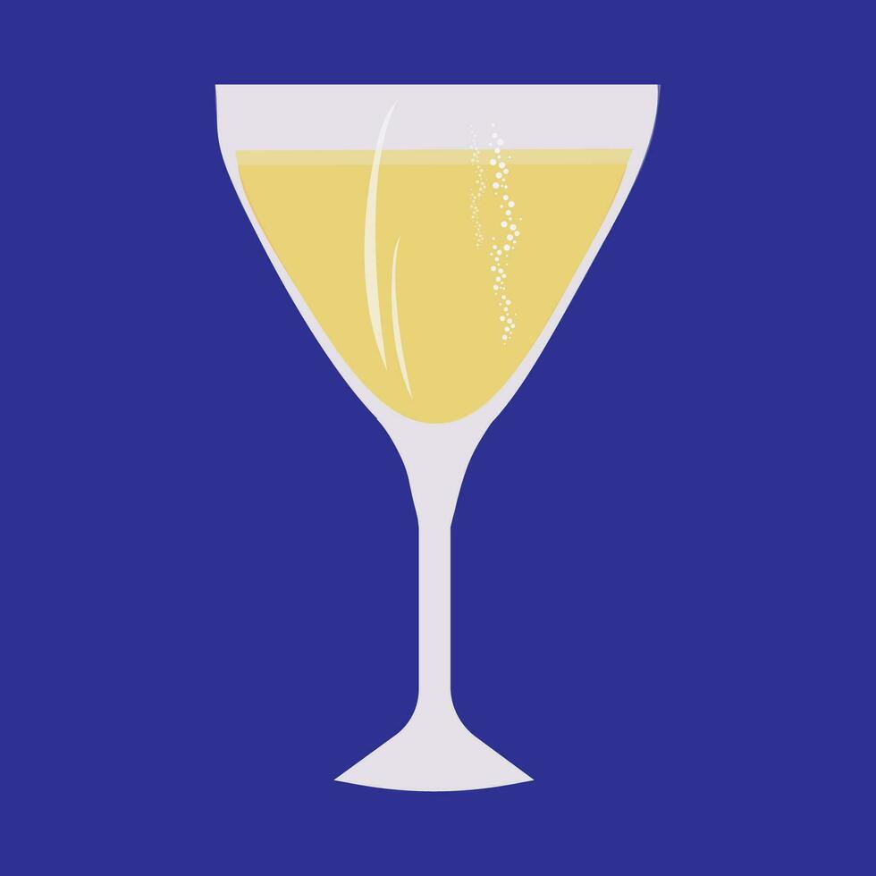 glass of champagne, sparkling wine, new year, holiday, fun, toast, new Year's eve vector