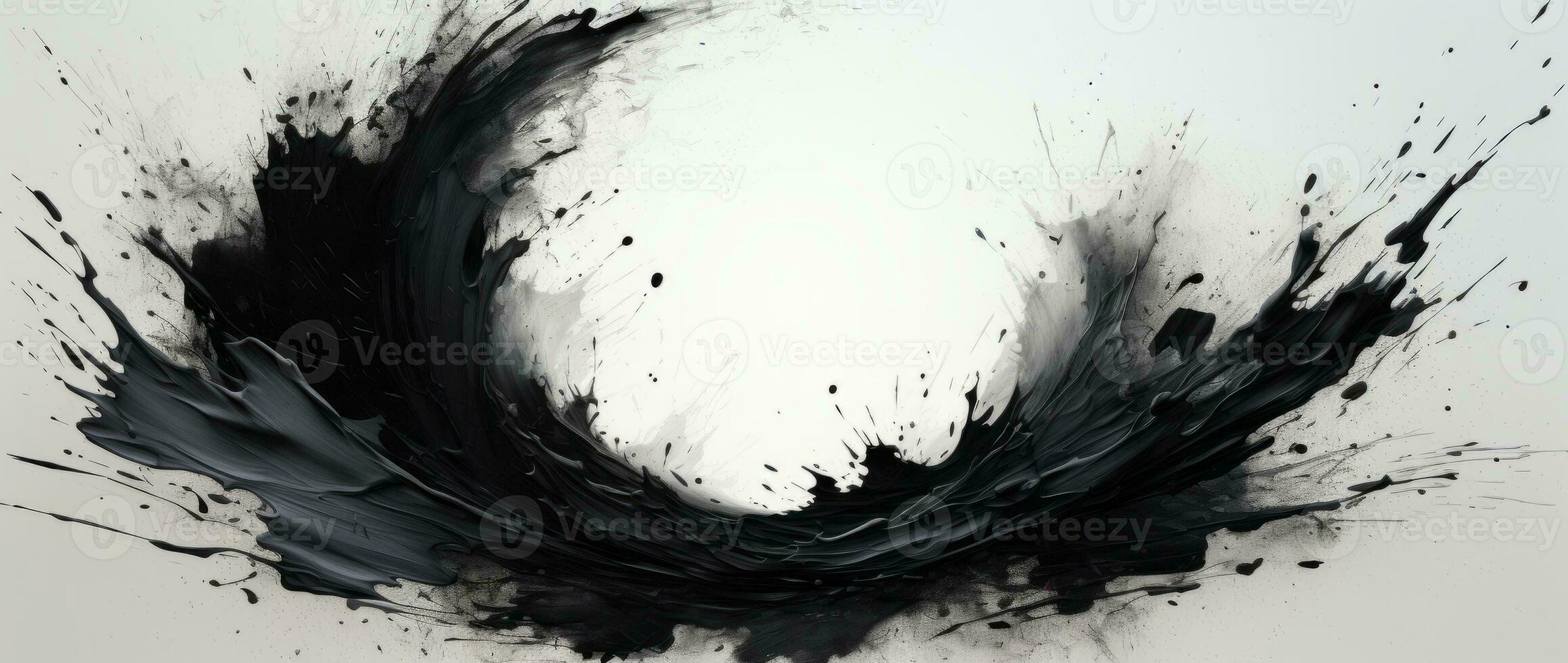 AI generated an abstract black and white drawing 35793511 Stock Photo