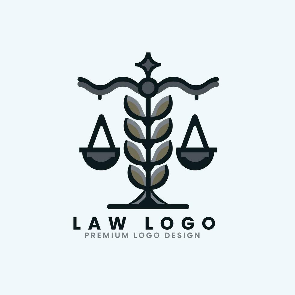 Law Agency Concept Lawyer Logo Design Vector template