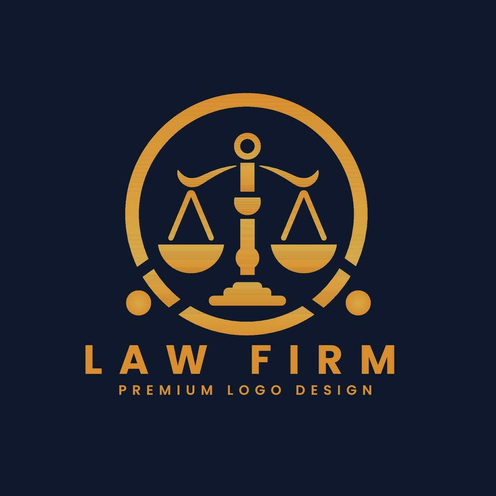 Law Agency Concept Lawyer Logo Design Vector template