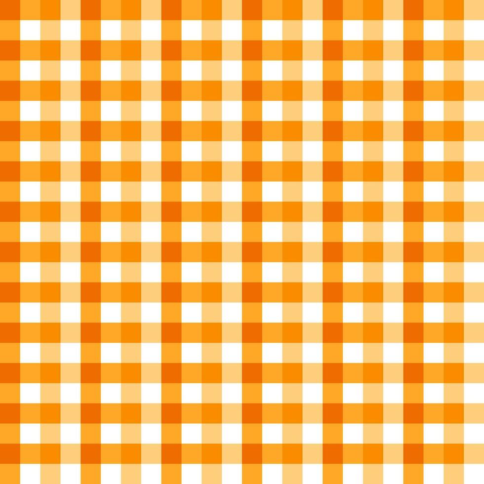 Orange shade plaid pattern background. plaid pattern background. plaid background. Seamless pattern. for backdrop, decoration, gift wrapping, gingham tablecloth. vector