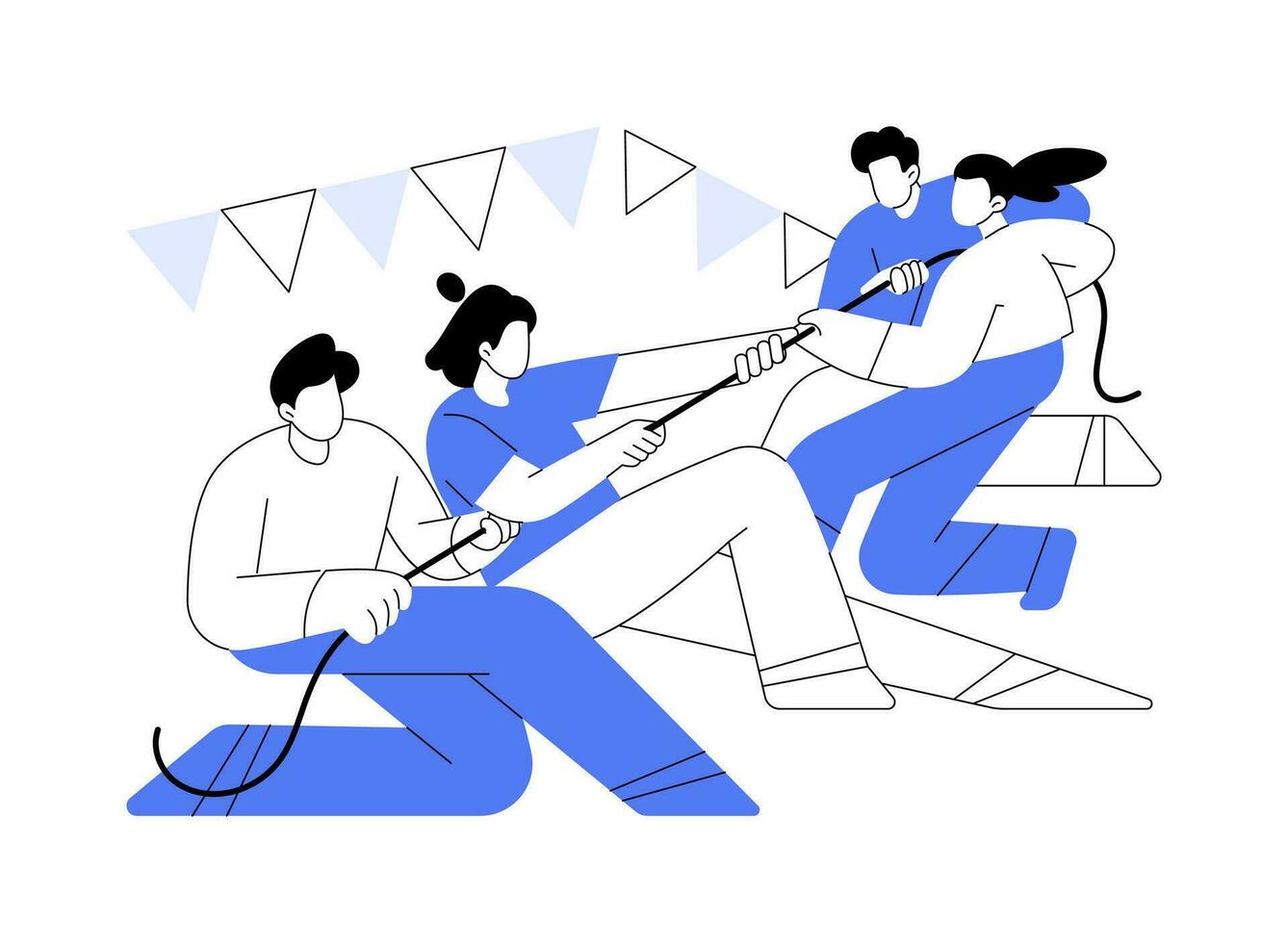 Team building event isolated cartoon vector illustrations.