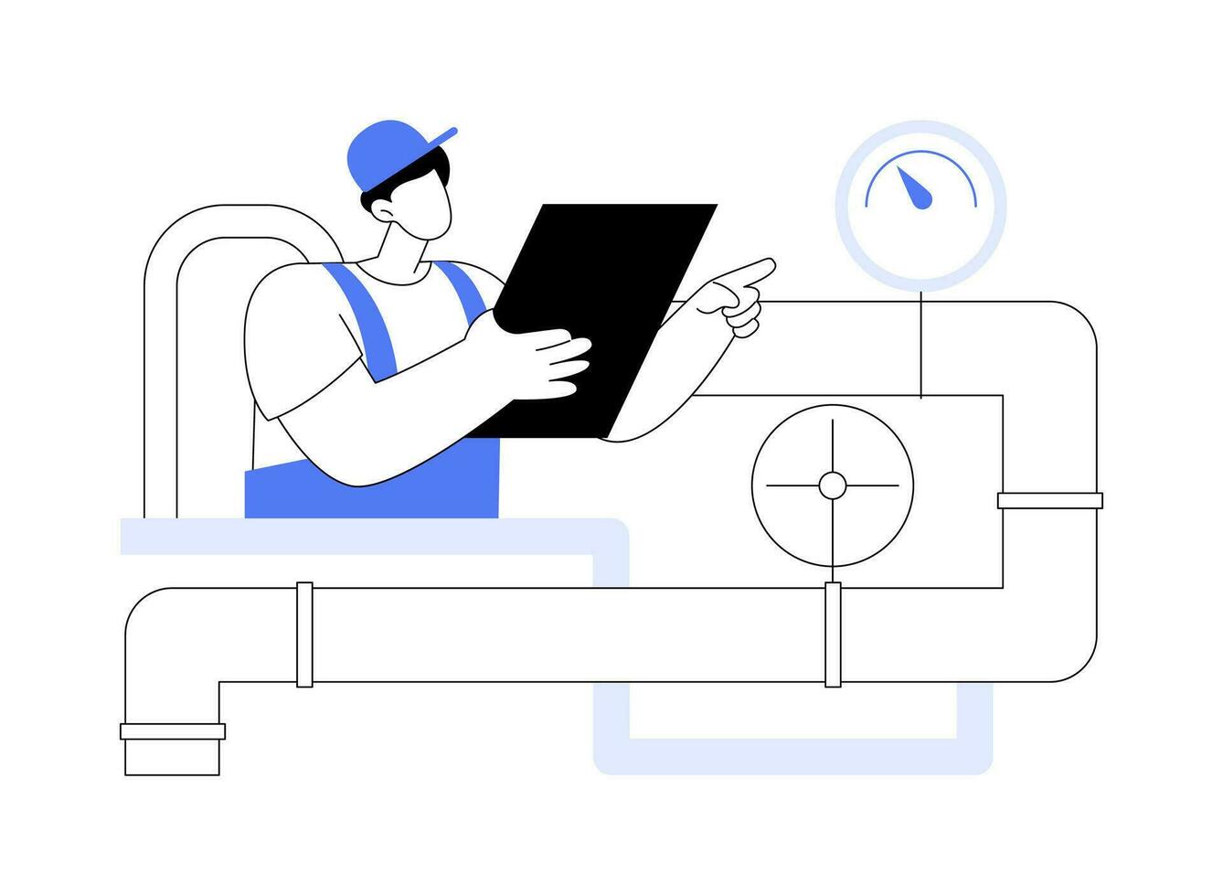 petróleo Ingenieria aislado dibujos animados vector ilustraciones.