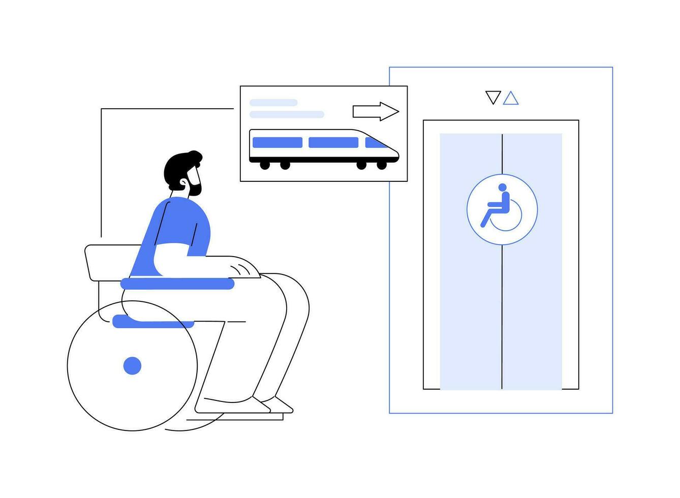 Accessible metro environment abstract concept vector illustration.