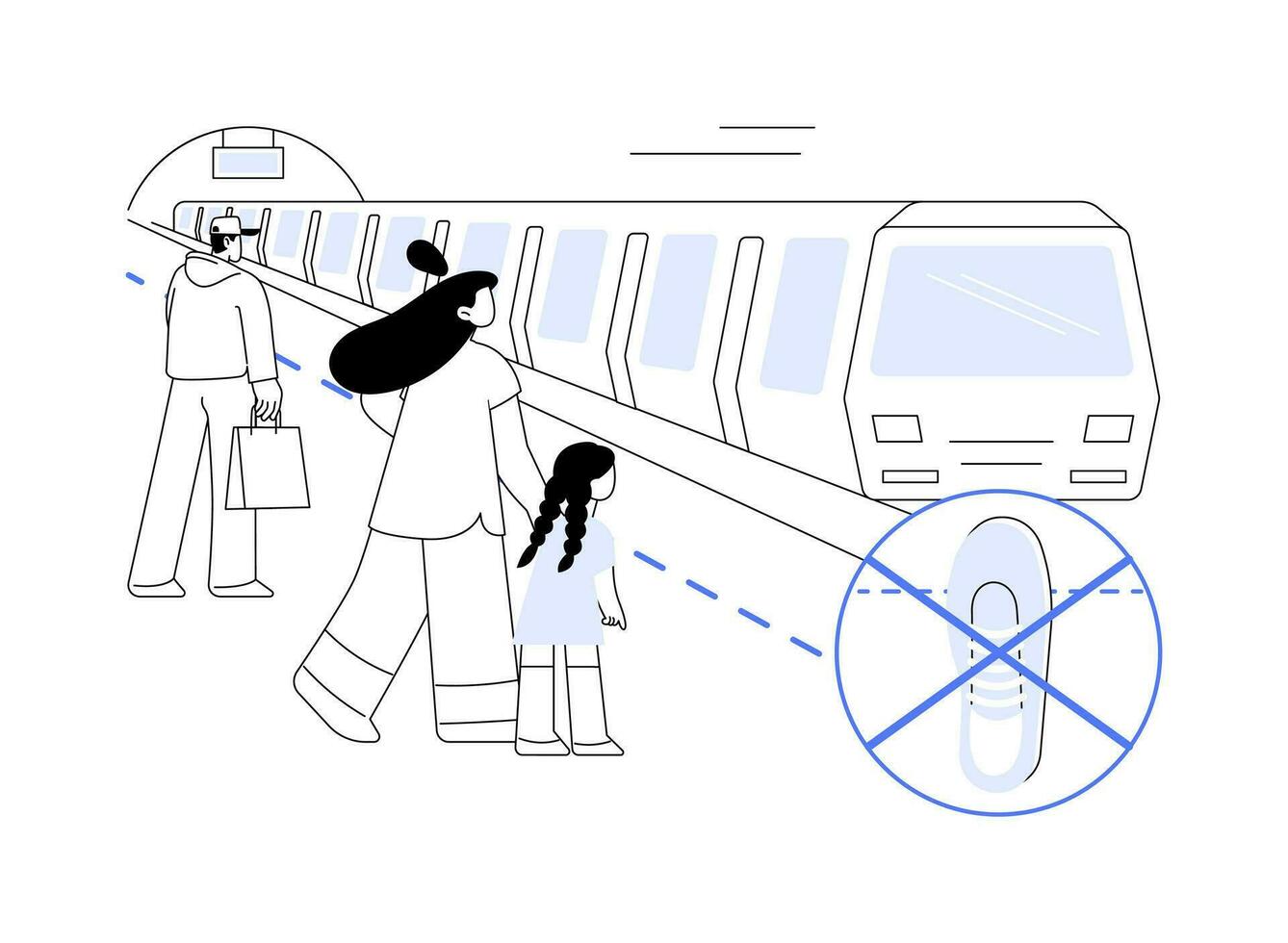 metro la seguridad resumen concepto vector ilustración.