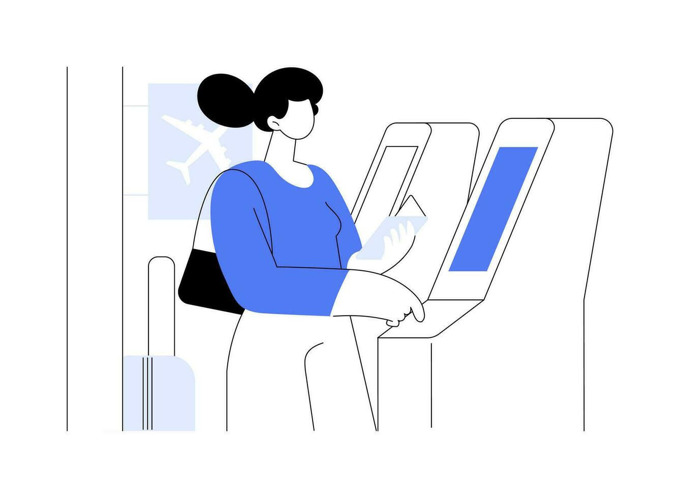 Selfcheckin abstract concept vector illustration. 35794412 Vector Art