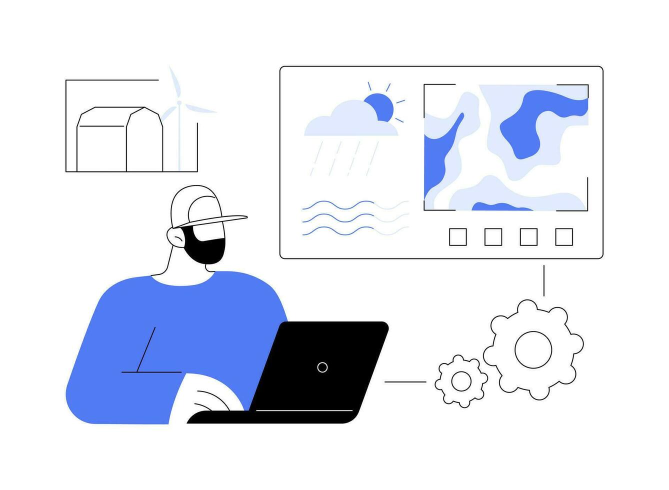 Climate Monitoring abstract concept vector illustration.