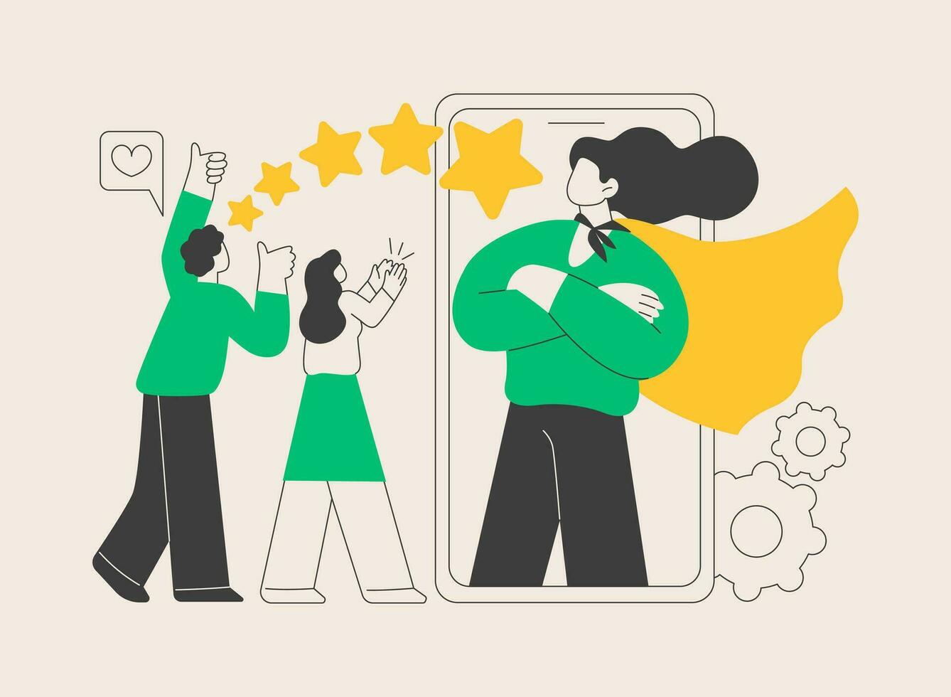 Personal branding abstract concept vector illustration.