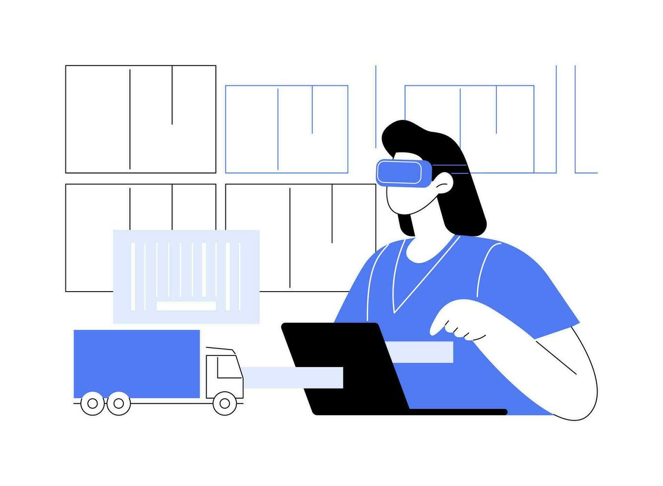 Smart glasses isolated cartoon vector illustrations.