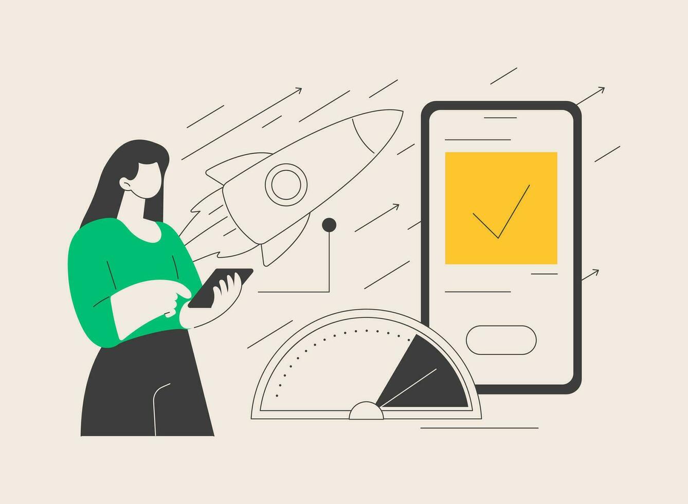 Accelerated mobile pages abstract concept vector illustration.