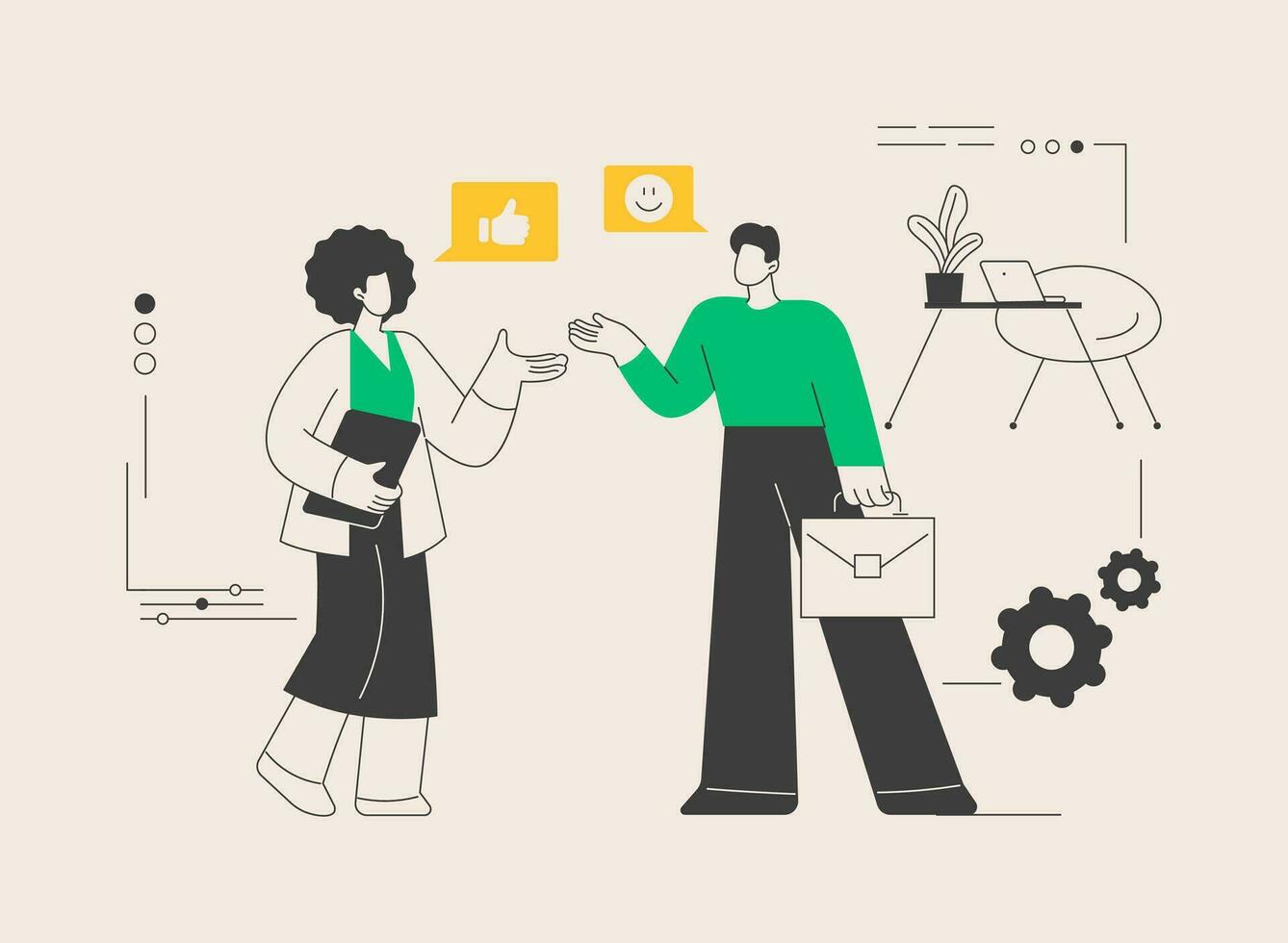 New team members abstract concept vector illustration.