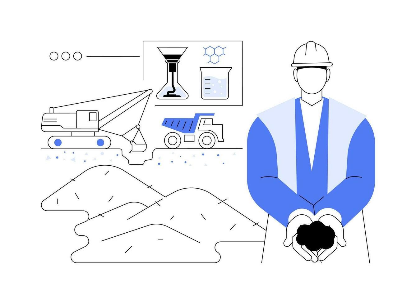 Tar sands abstract concept vector illustration.