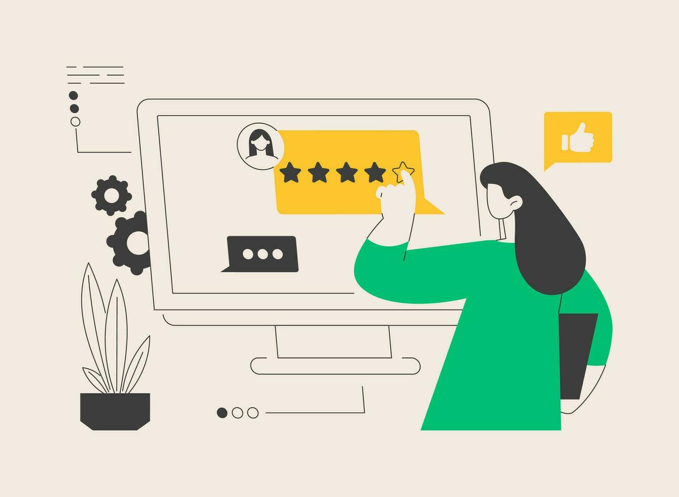 Customer feedback abstract concept vector illustration.