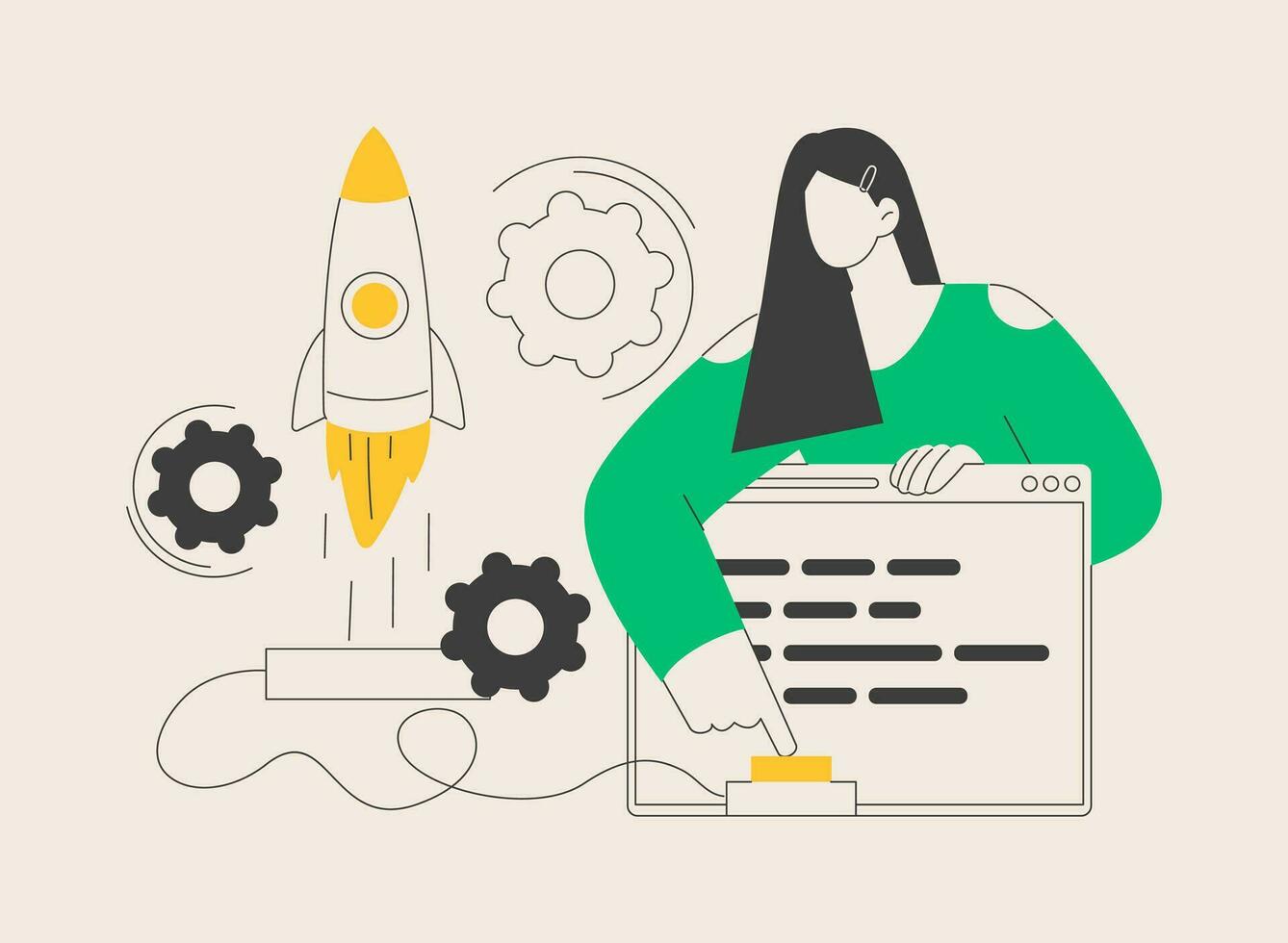 StartUp abstract concept vector illustration.