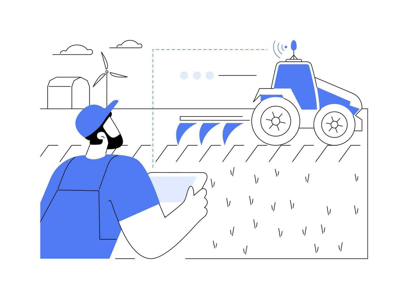 Remote machine navigation abstract concept vector illustration.