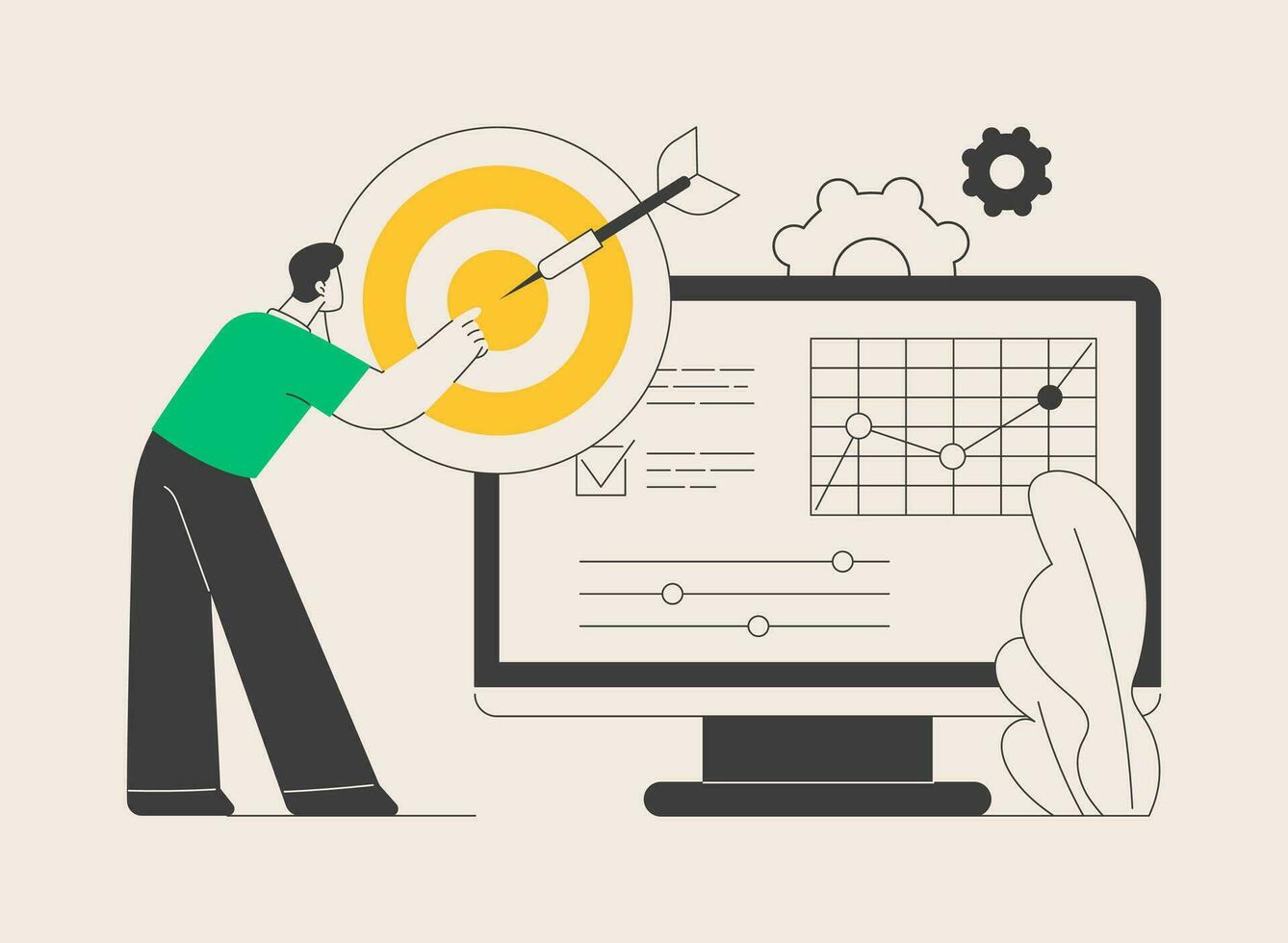 Lead scoring abstract concept vector illustration.
