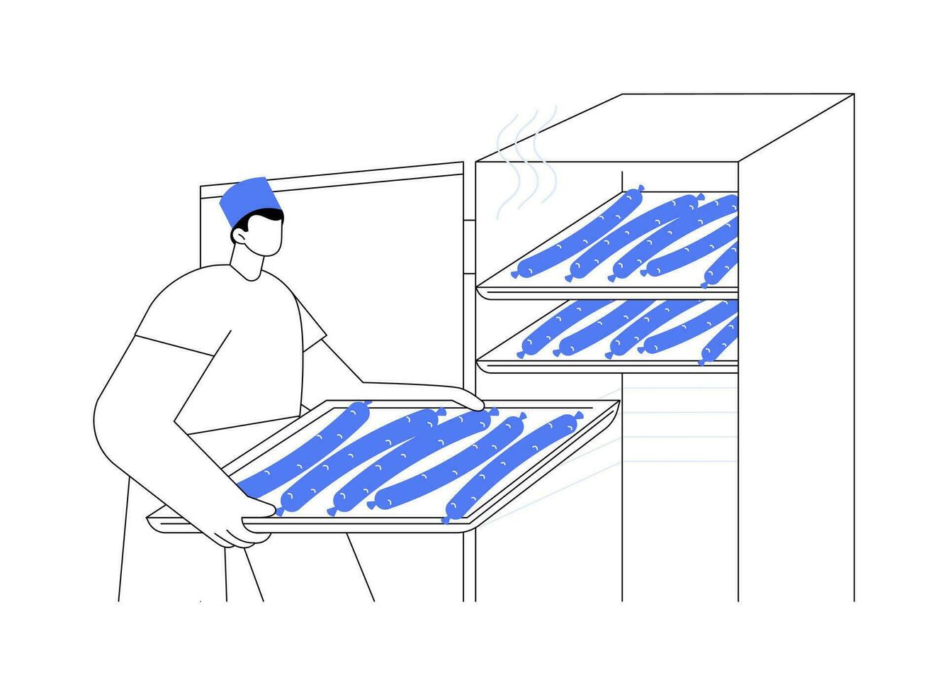 Meat dehydrator abstract concept vector illustration.
