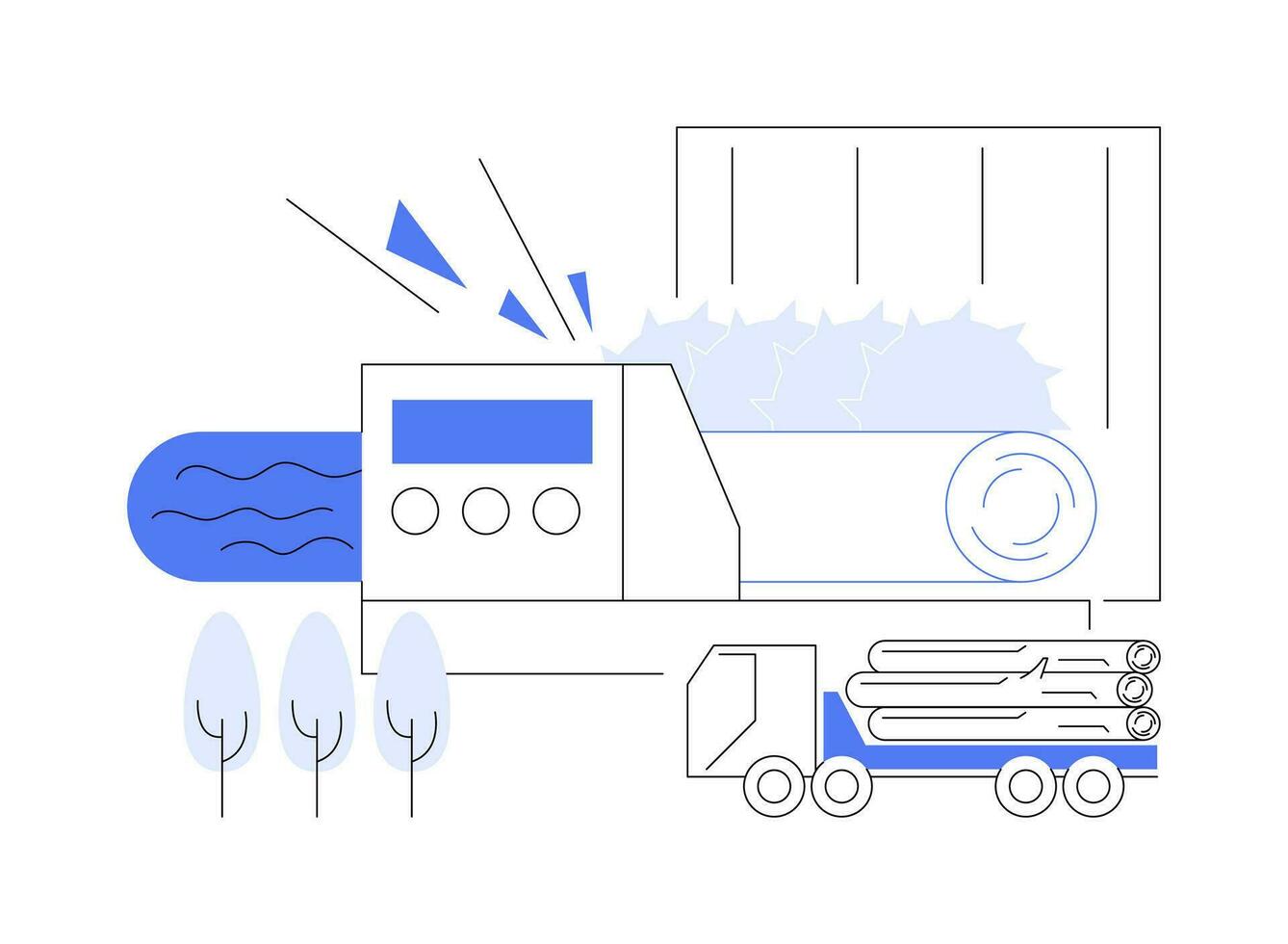 Debarking abstract concept vector illustration.