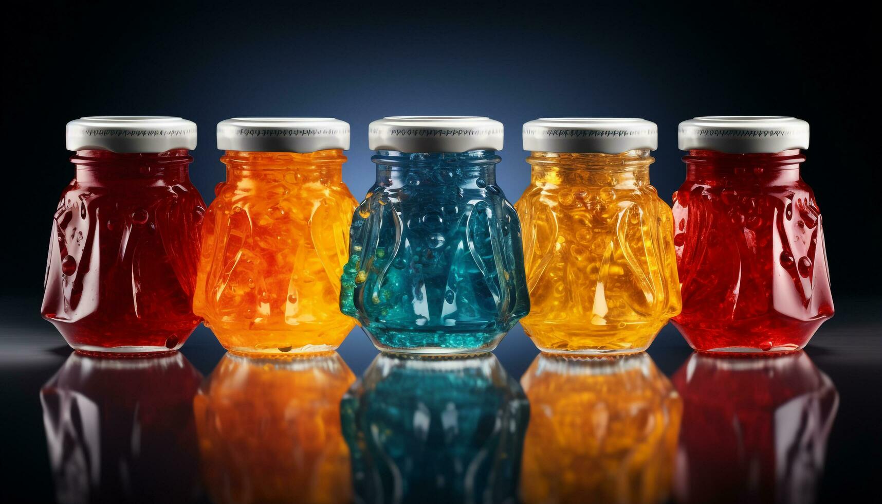 AI generated jam jelly bottle nutrition red photo