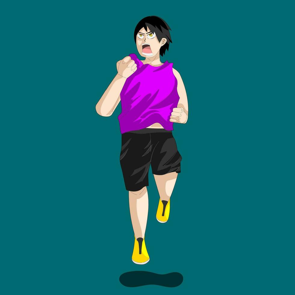 Finally, I did it, making significant progress for the first time in sports activity vector