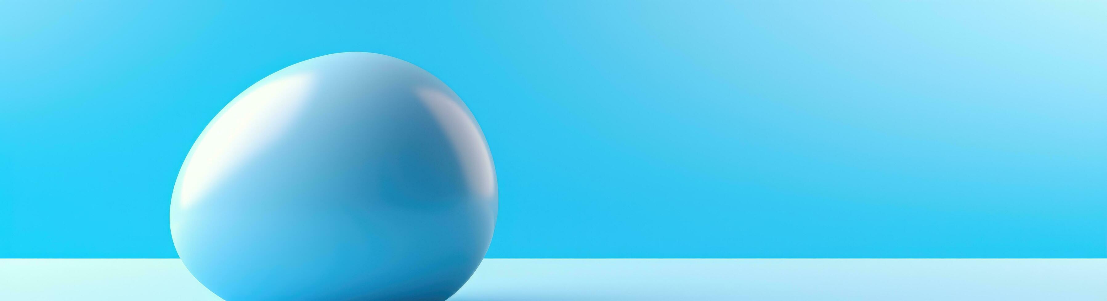 AI generated easter egg on blue background photo