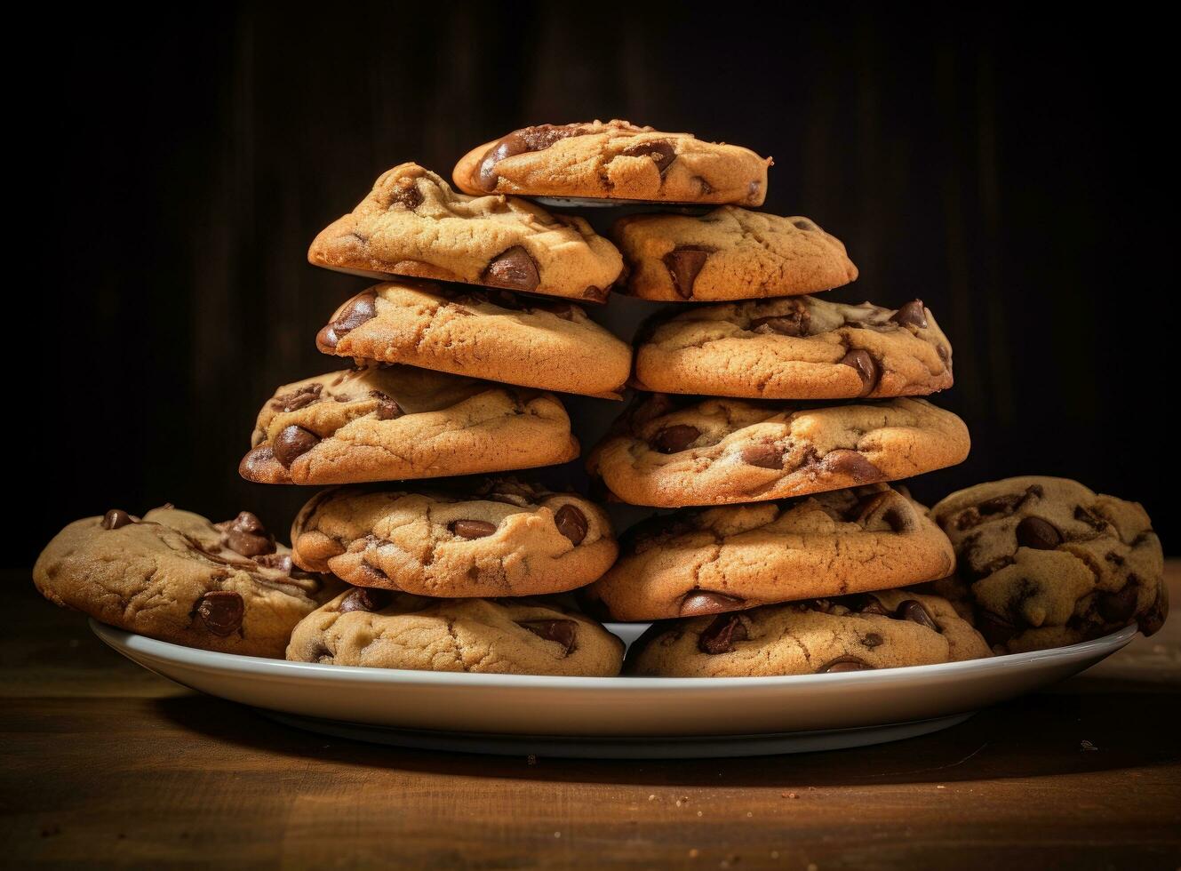 AI generated chocolate chip cookie recipe photo