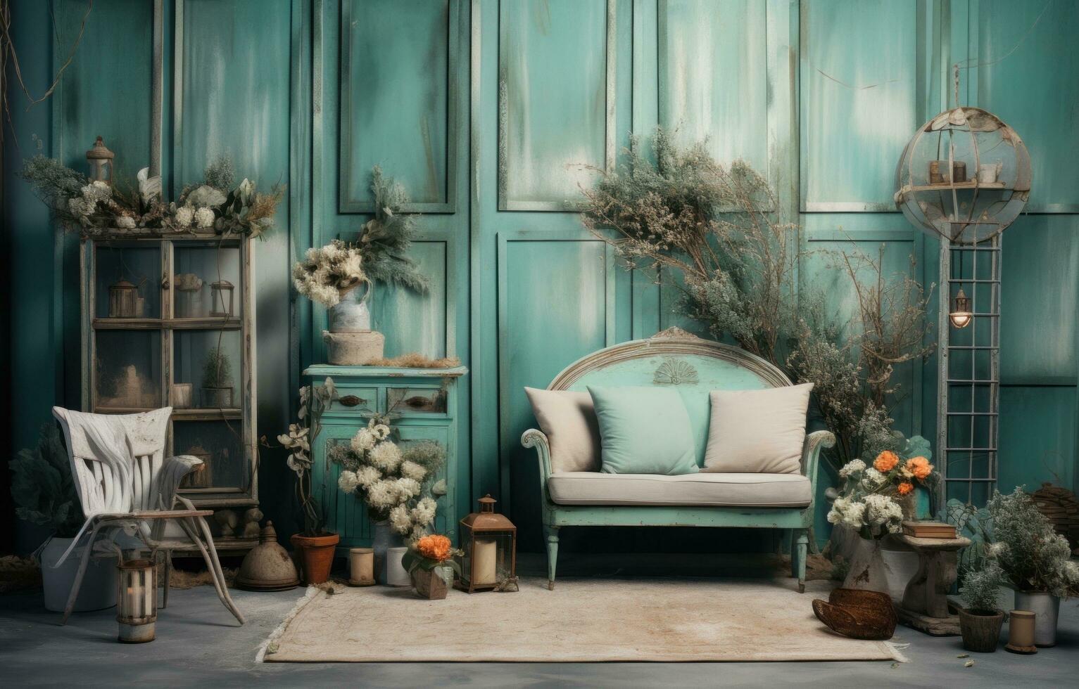 AI generated Interior Design background photo