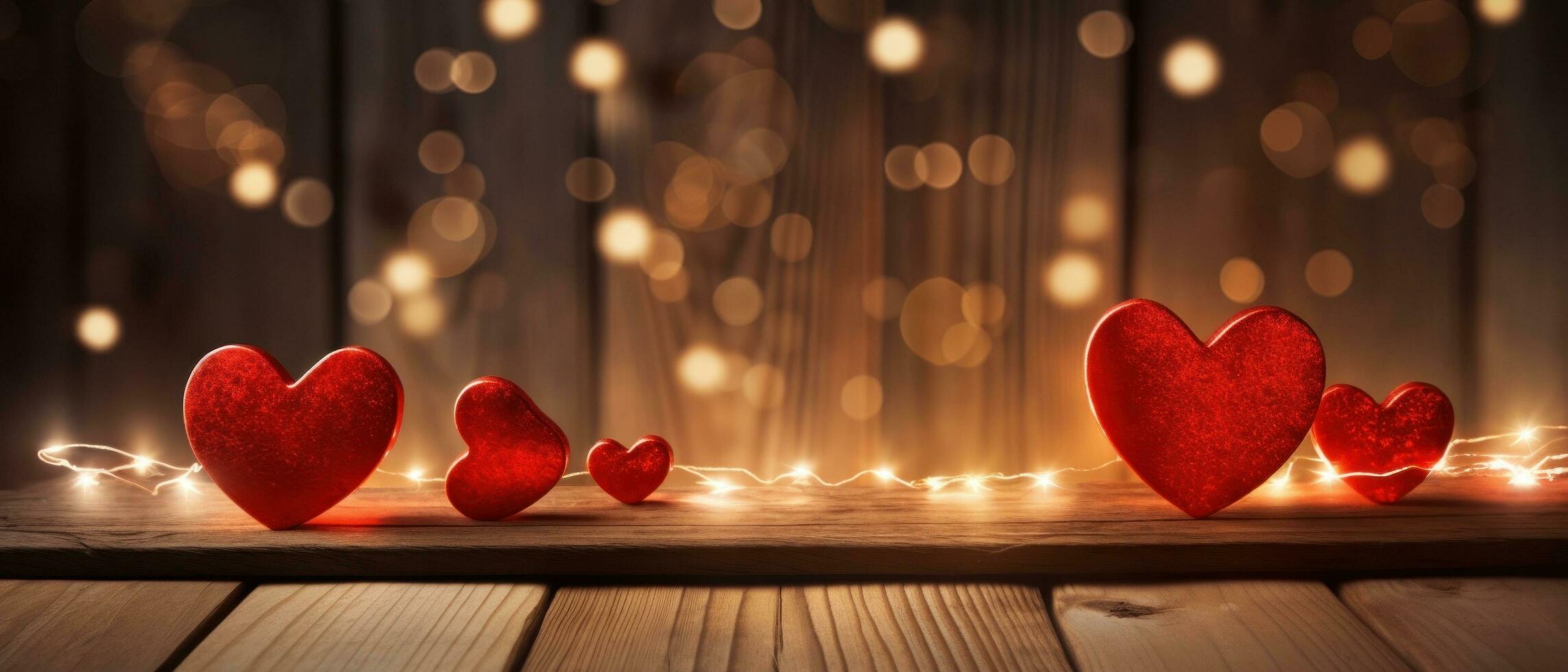 AI generated red heart shape photo