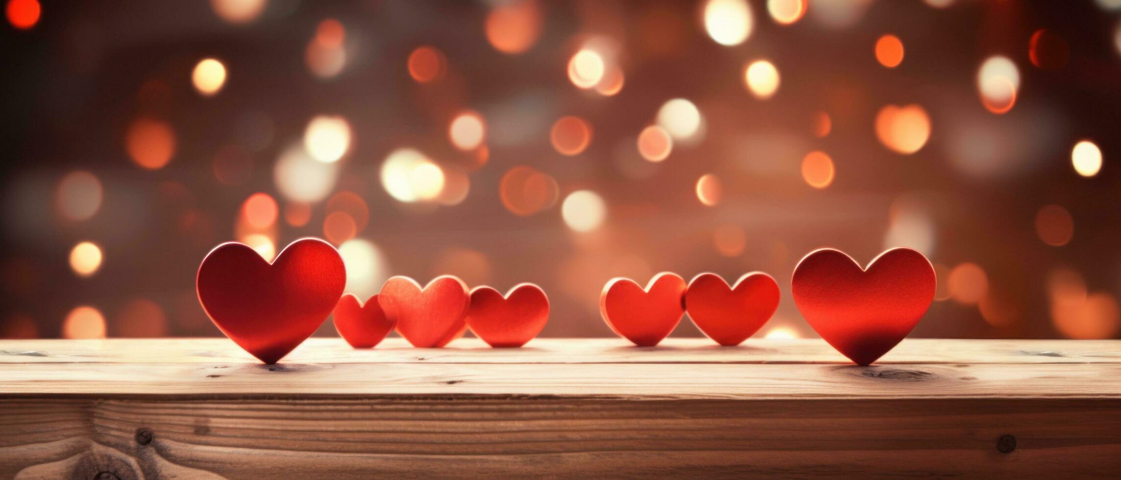 AI generated red heart shape photo