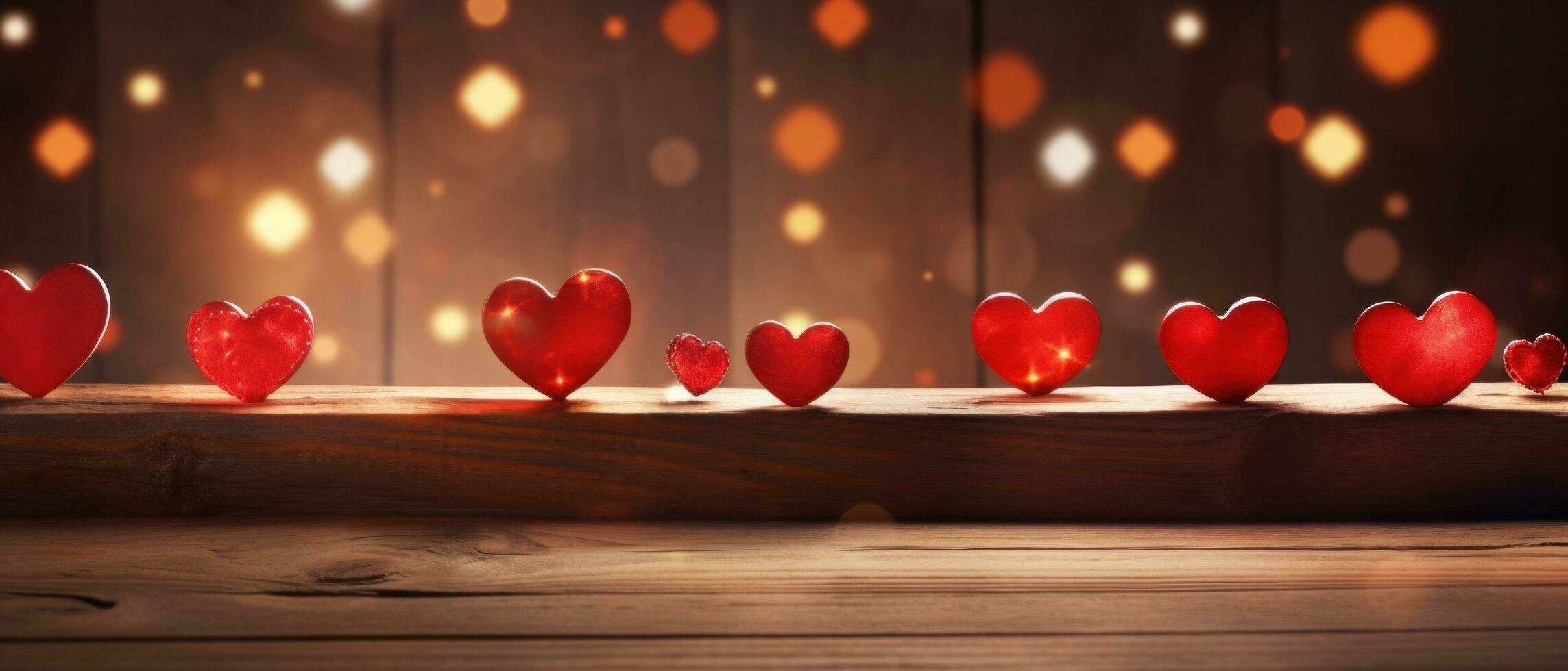 AI generated red heart shape photo
