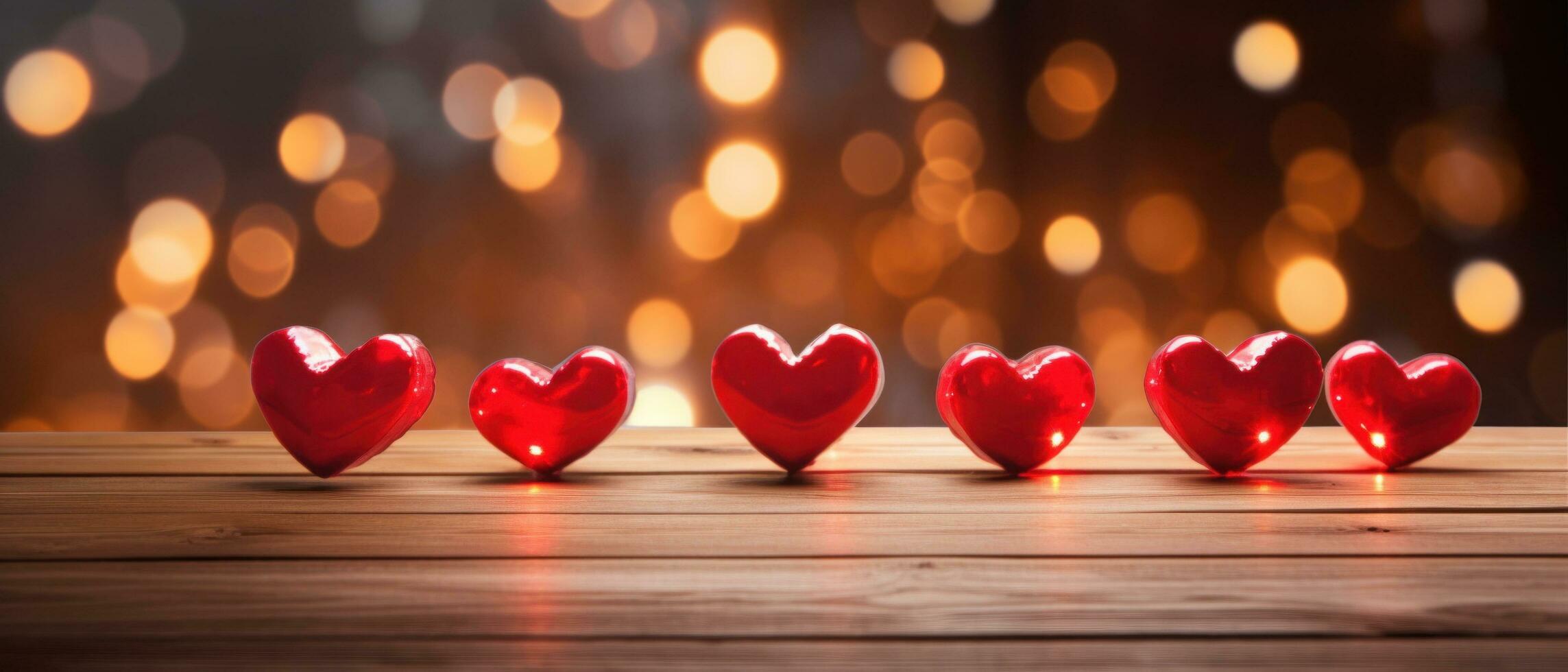 AI generated red heart shape photo
