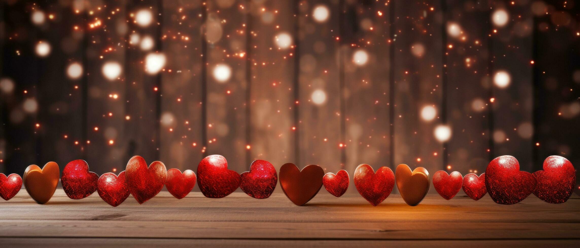 AI generated red heart shape photo