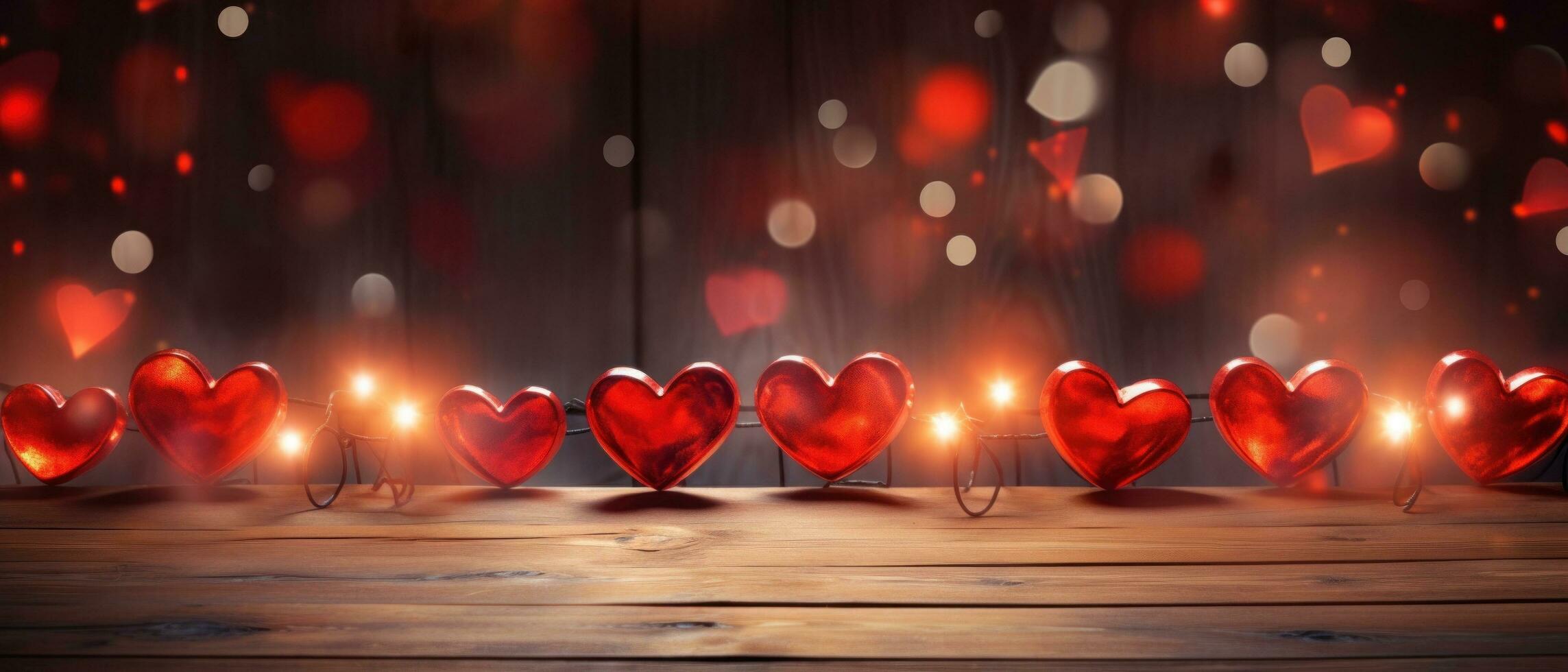 AI generated red heart shape photo