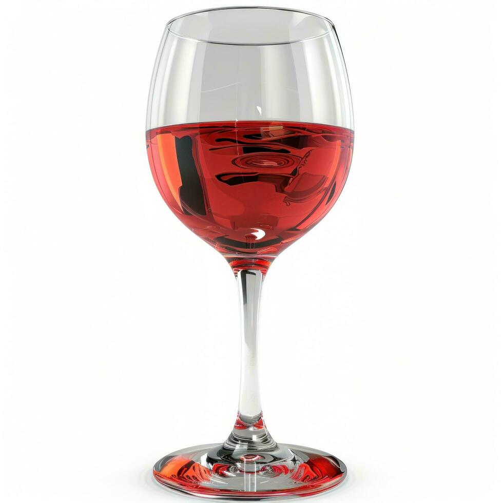 AI generated wine glass isolated on white photo