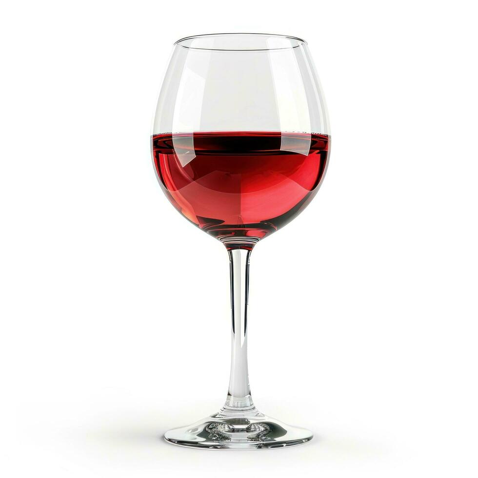 AI generated wine glass isolated on white photo