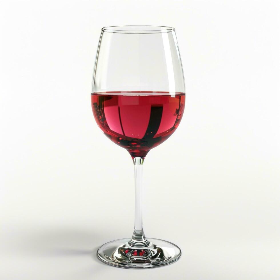 AI generated wine glass isolated on white photo