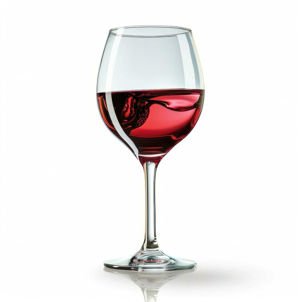 AI generated wine glass isolated on white photo