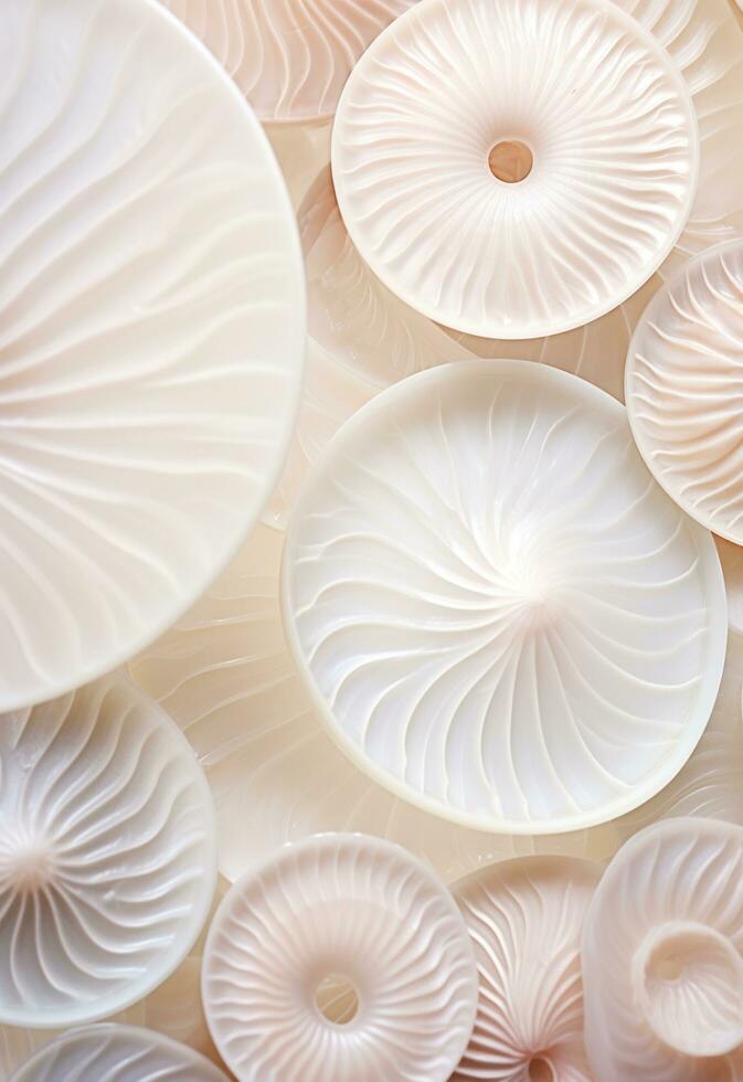 AI generated seashell pattern wall sticker photo
