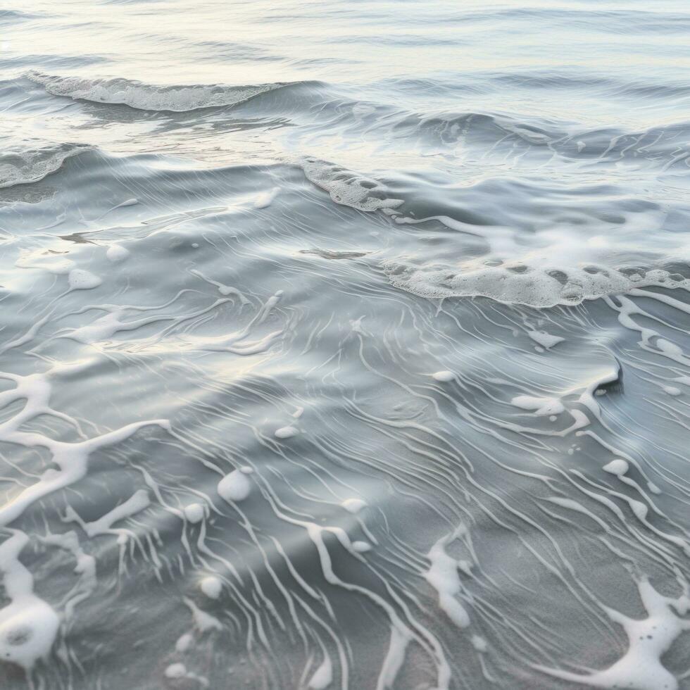AI generated water in the sea on the beach photo