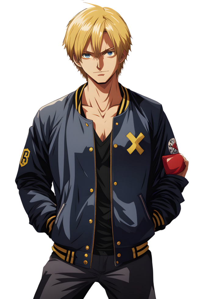 AI generated Male Anime Characters PNG Transparent Background