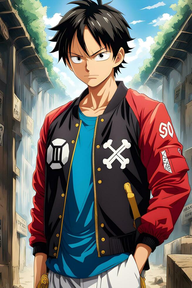 AI generated Male Anime Characters, Anime Boy Illustration Ai Generative photo
