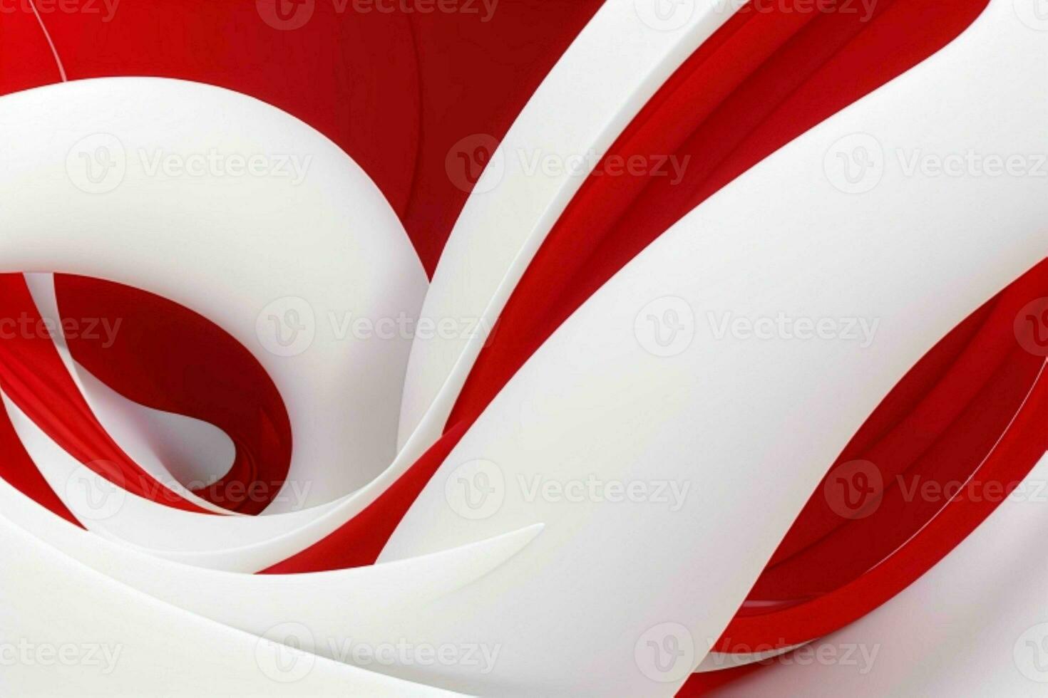 AI generated 3d rendering luxury white and red abstract background. Pro Photo