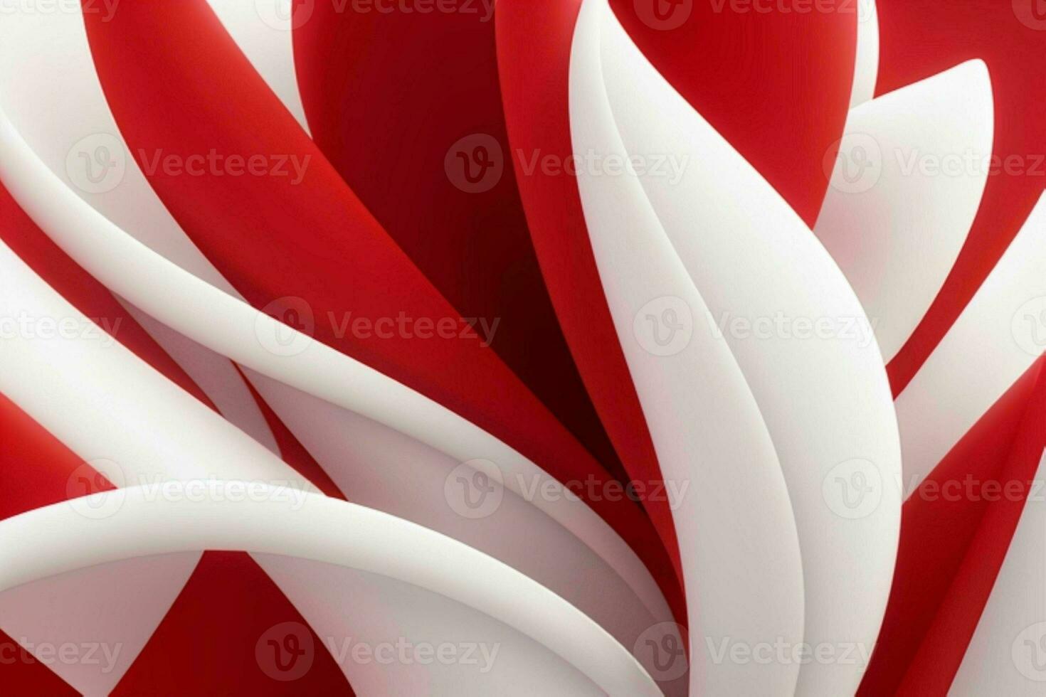 AI generated 3d rendering luxury white and red abstract background. Pro Photo
