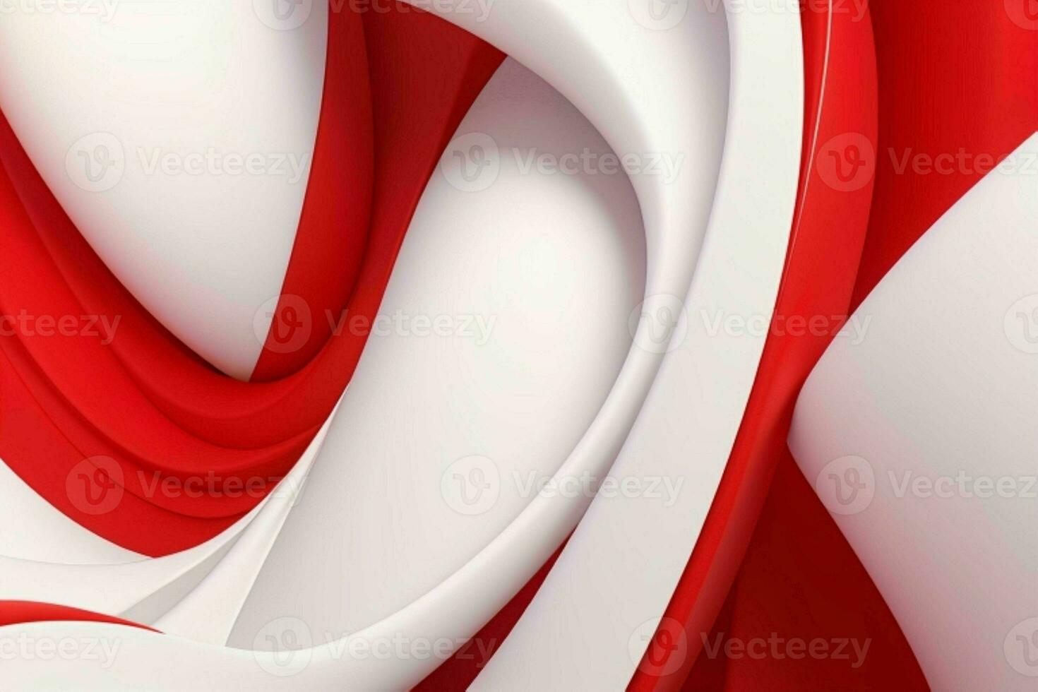 AI generated 3d rendering luxury white and red abstract background. Pro Photo