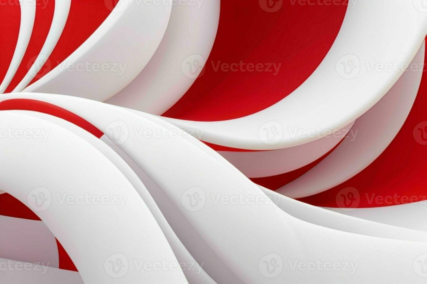 AI generated 3d rendering luxury white and red abstract background. Pro Photo
