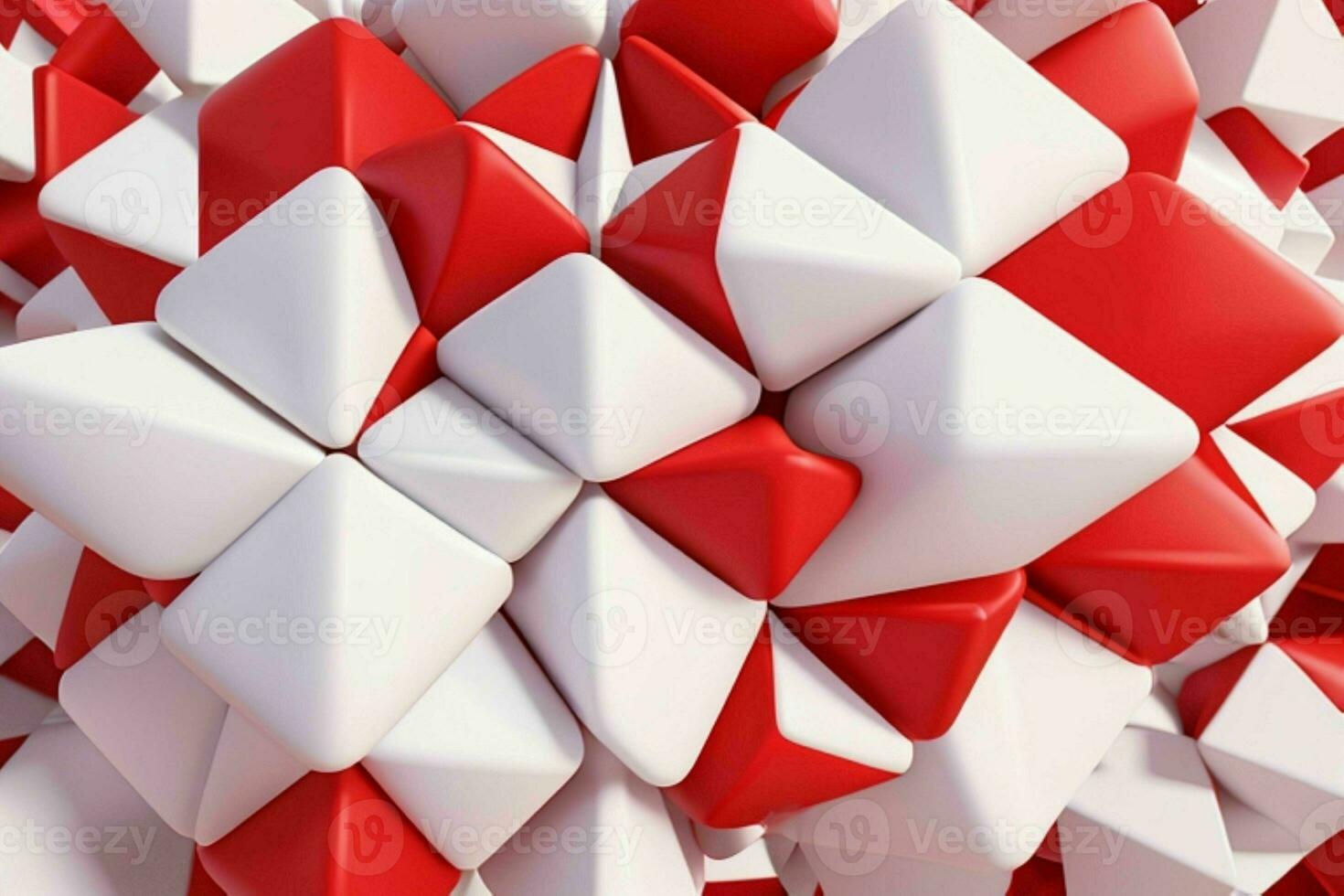 AI generated 3d rendering luxury white and red abstract background. Pro Photo