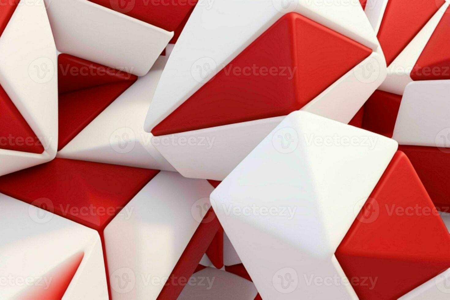 AI generated 3d rendering luxury white and red abstract background. Pro Photo
